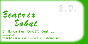 beatrix dobal business card